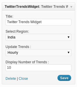 Plugin WP Twitter Trends
